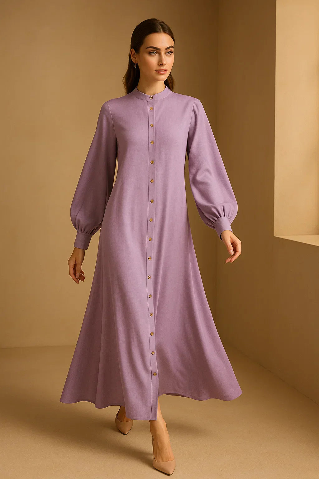 Women's Poly Linen Long Shirt