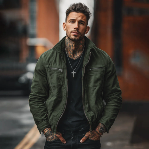 Valmont Vintage Olive Field Jacket - Cross & Crown