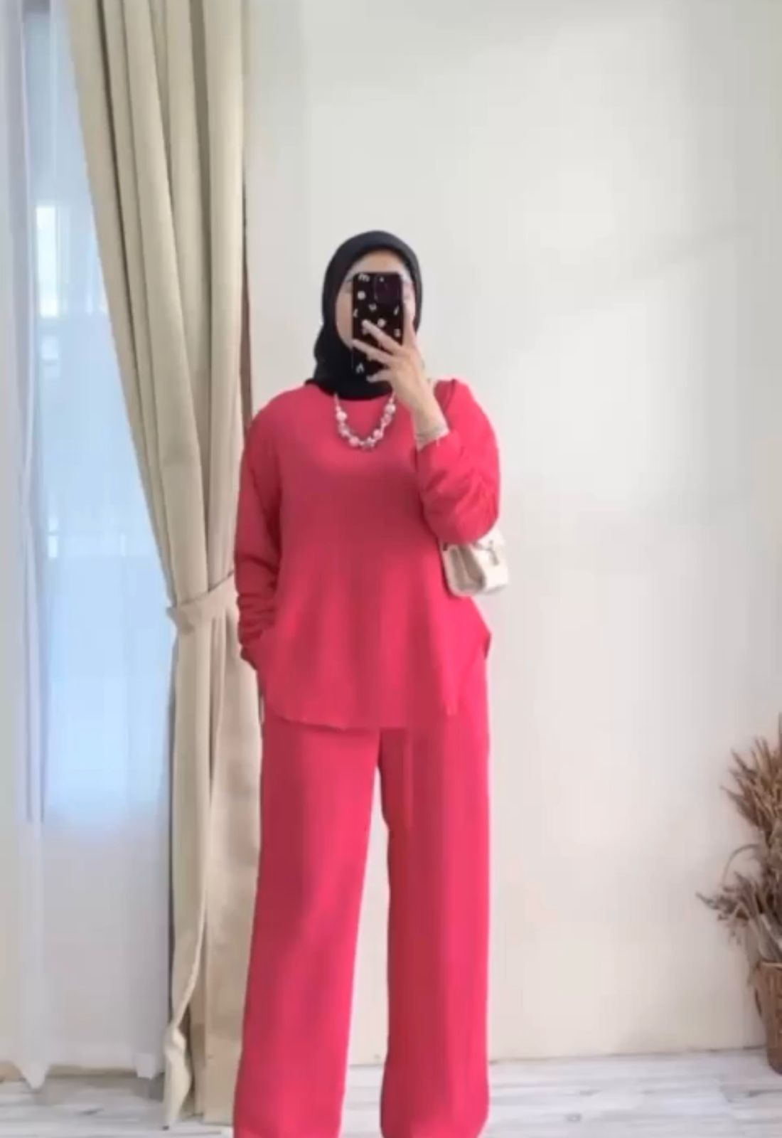 Round Neck Shirt & Trouser Set For Women