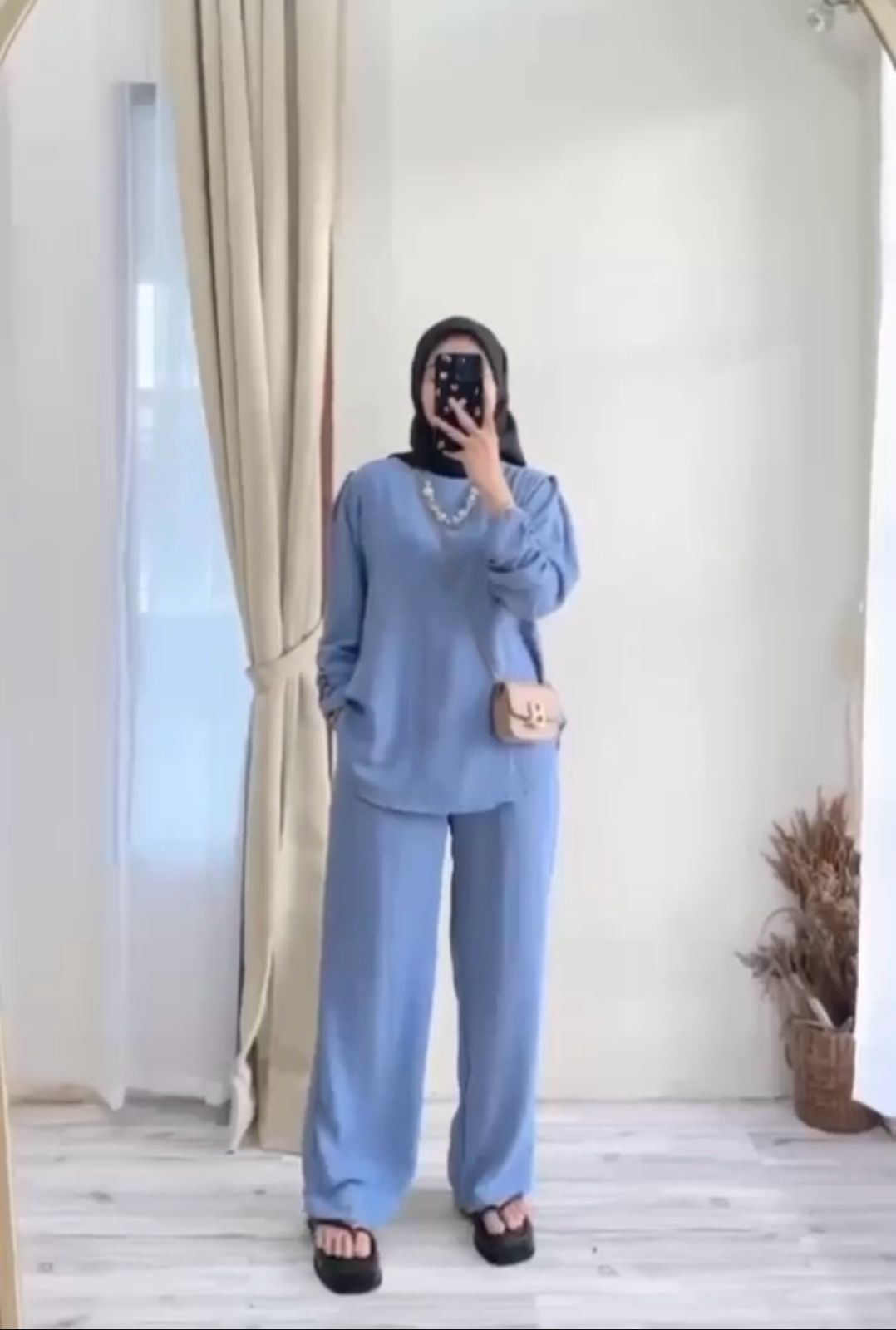 Round Neck Shirt & Trouser Set For Women
