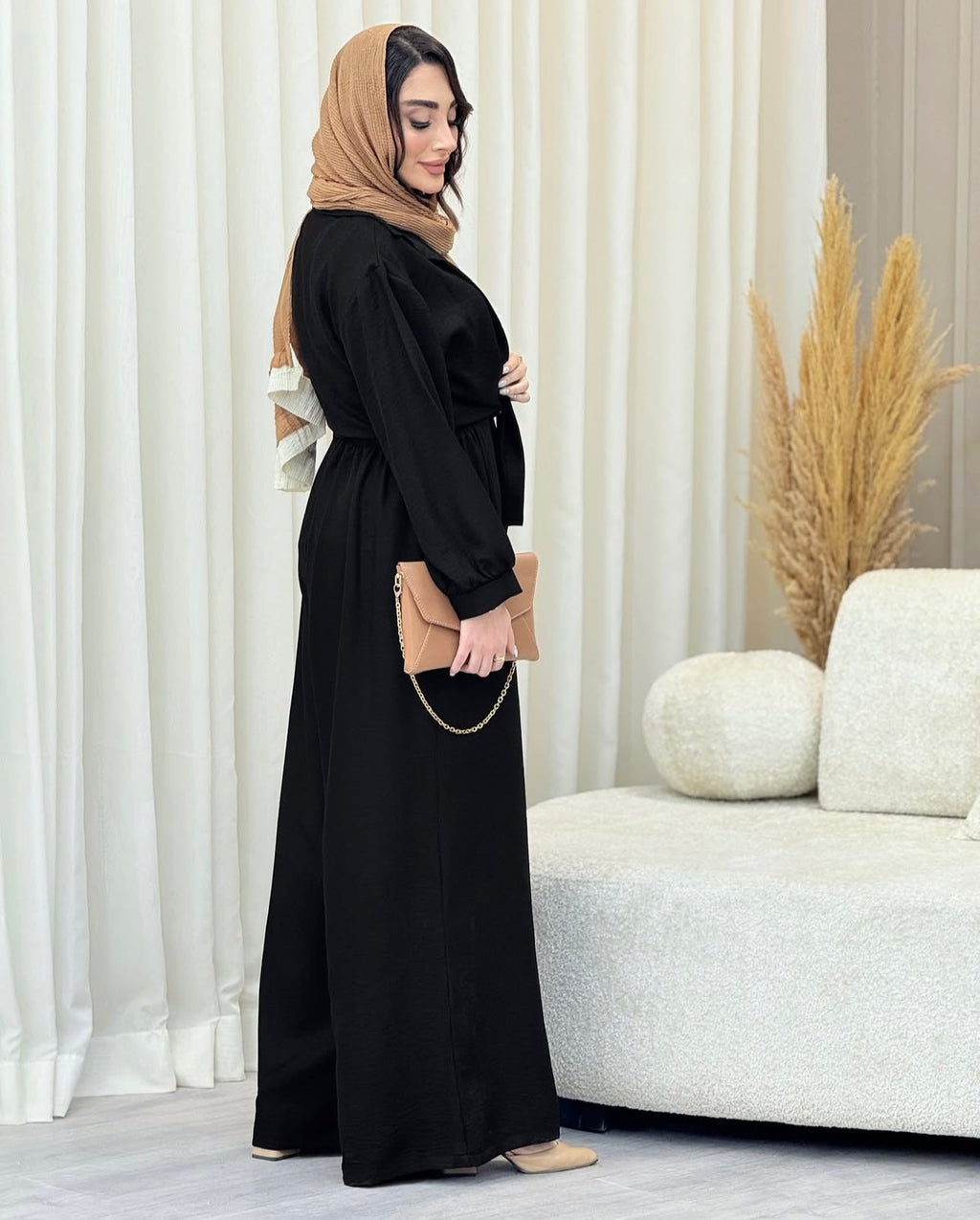 Women Poly Linen Shirt & trouser Jump Set