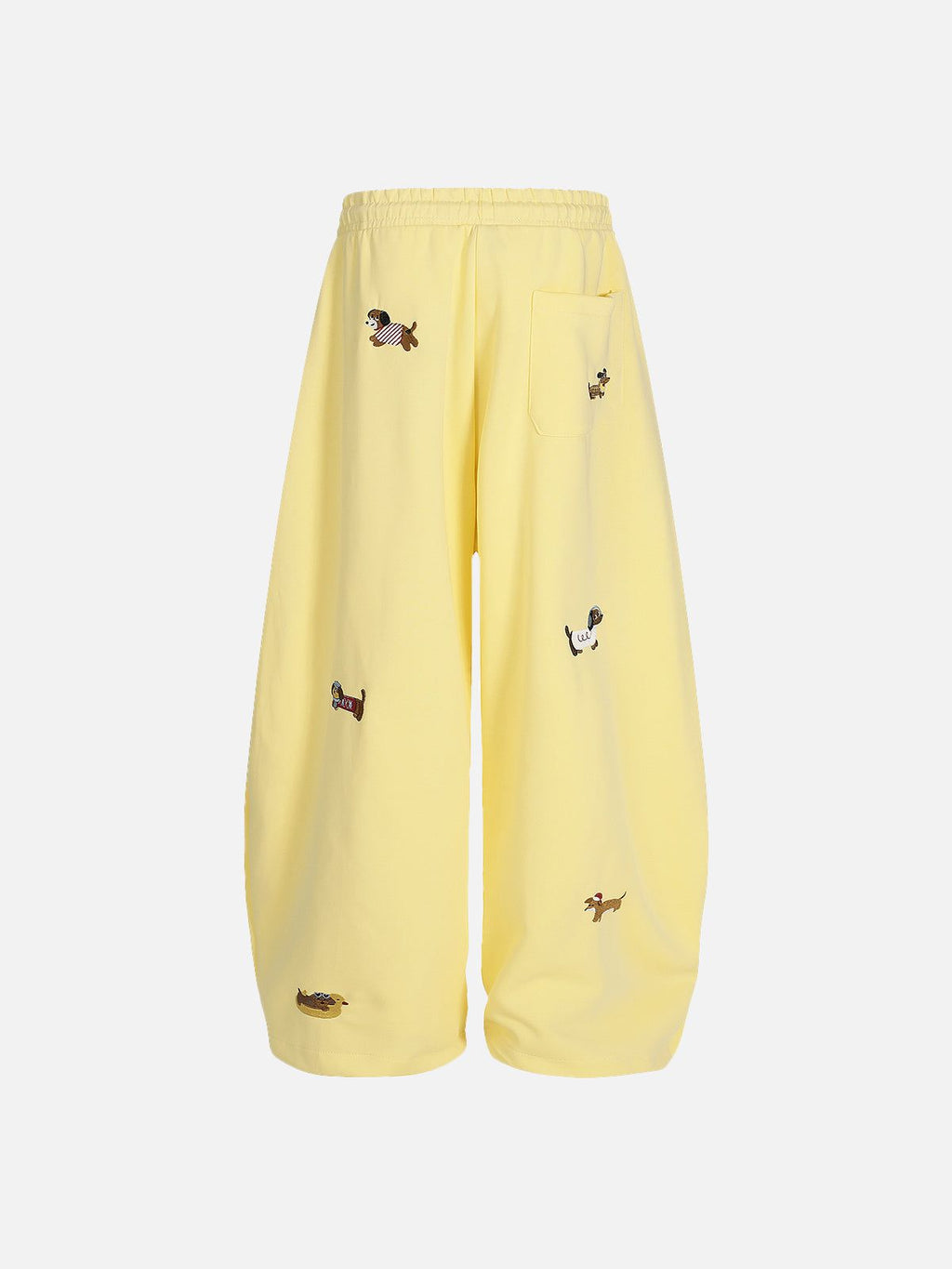 Embroidered Dog Baggy Sweatpants
