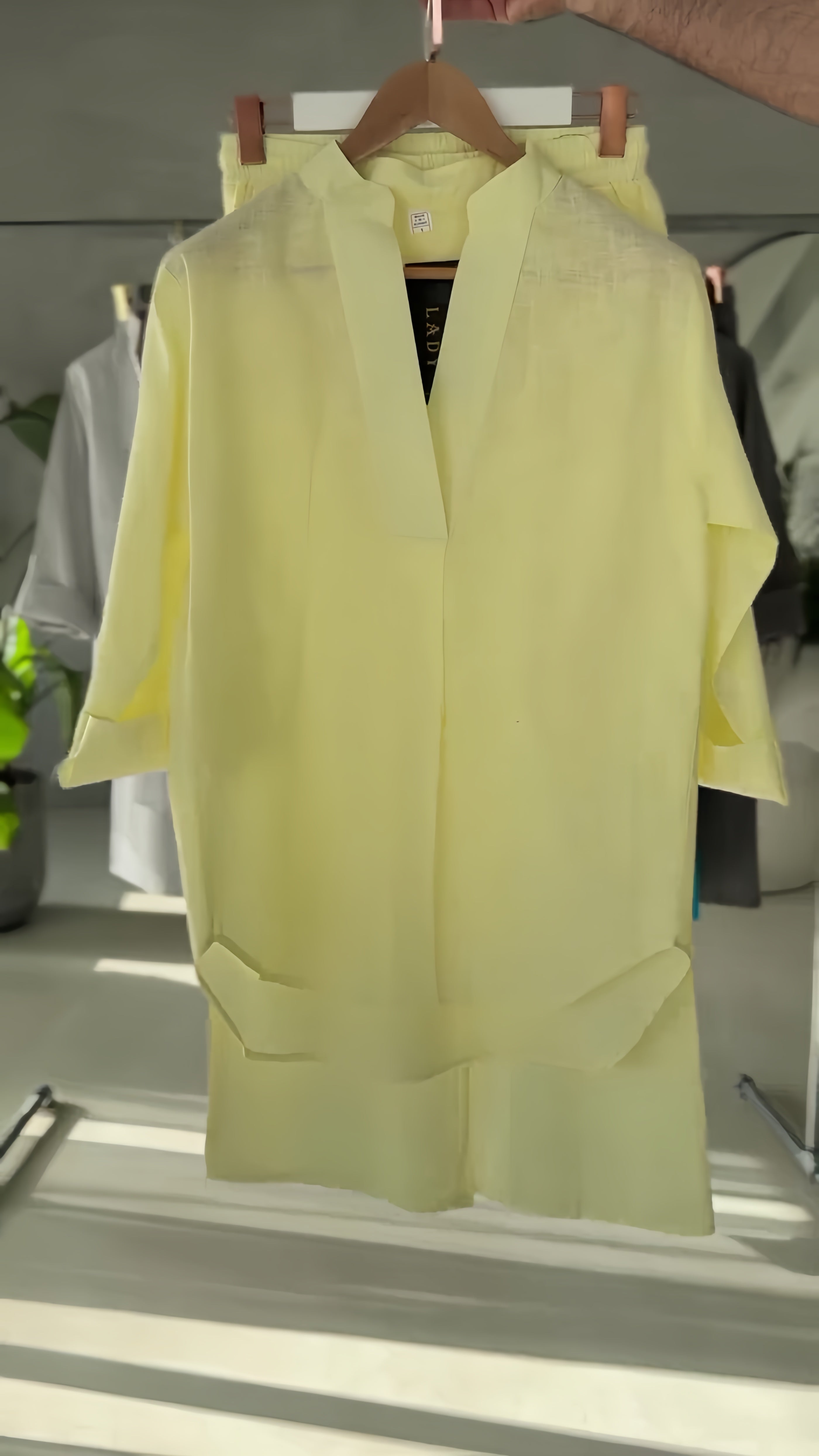 Women's V-Neck Shirt & Trouser Set