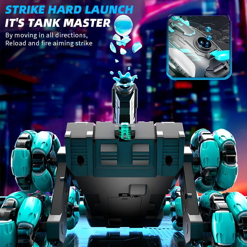 Kauko-ohjattava kuusipyöräinen tankki - Muunneltavissa taistelua varten