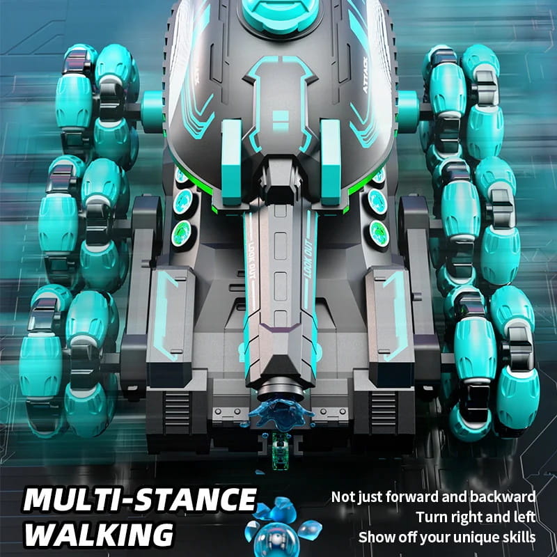 Kauko-ohjattava kuusipyöräinen tankki - Muunneltavissa taistelua varten