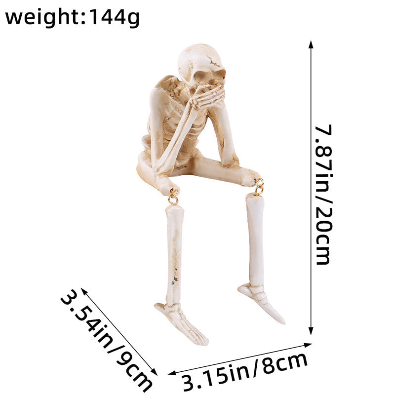 Paha luurankofiguuri goottilaiseen ja halloween-koristeisiin