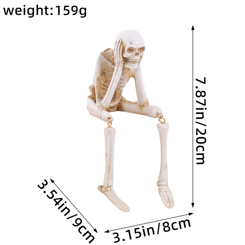 Paha luurankofiguuri goottilaiseen ja halloween-koristeisiin